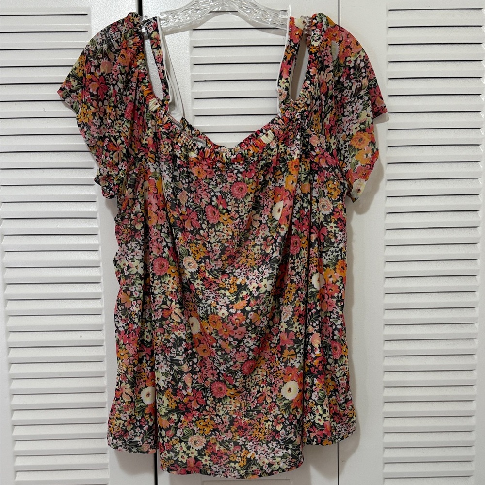 Lane Bryant Multicolor Floral Blouse